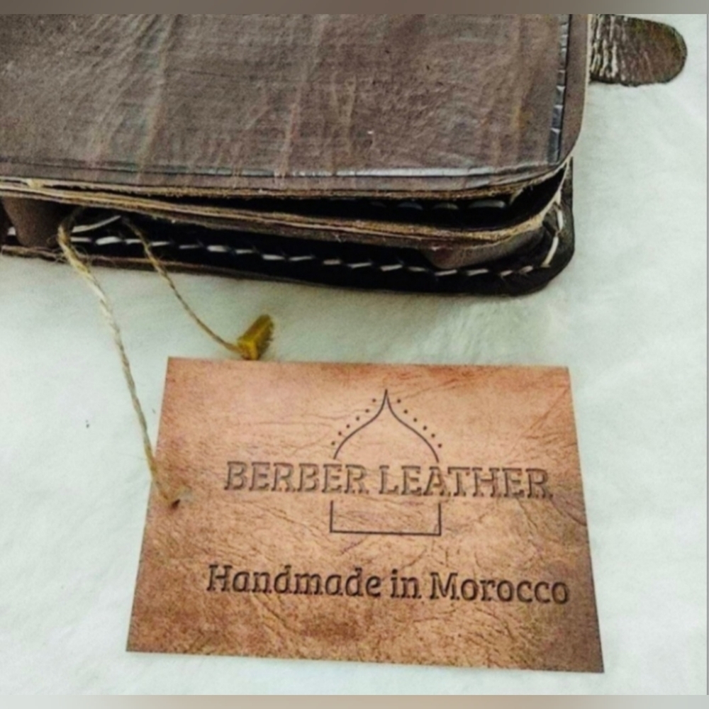 Women's Accessories NWT Morrocan Berber Leather Brown Saddle bag - Picture 11 of 13
